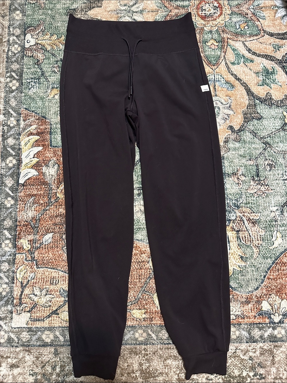 Vuori Black Track Joggers with Drawstring Waist